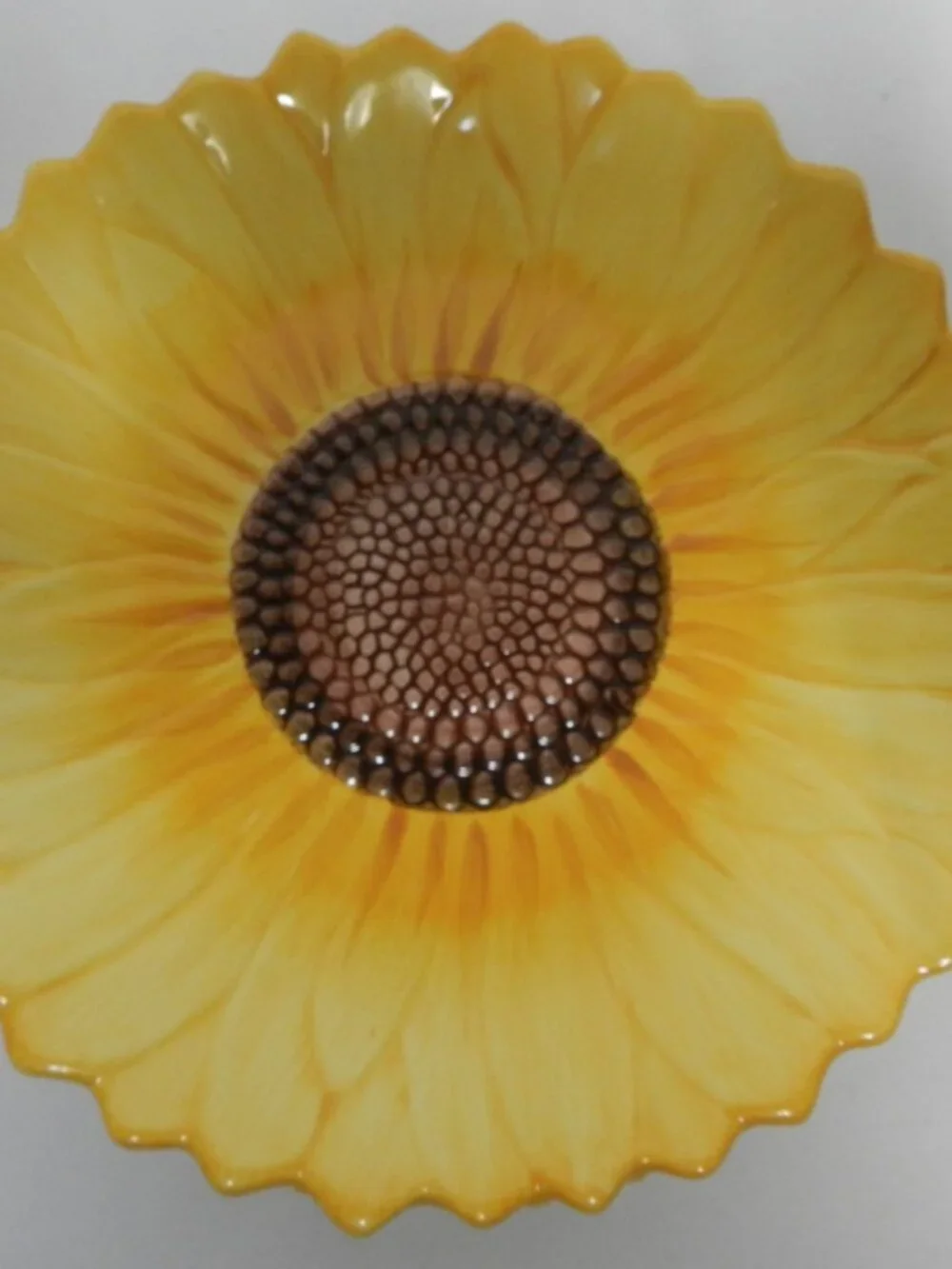 Pier 1 Sunflower Fields Hand Painted set 2 plates Seymour Man salad appetizer